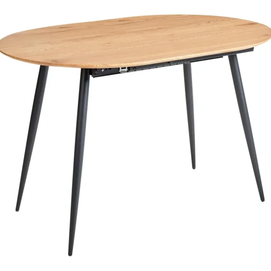 Ronde Eettafels-Beliani CLAVET - Uitschuifbare eettafel - Lichtbruin - MDF