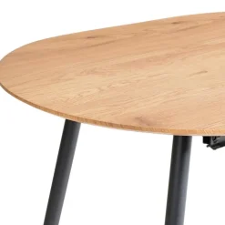 Ronde Eettafels-Beliani CLAVET - Uitschuifbare eettafel - Lichtbruin - MDF