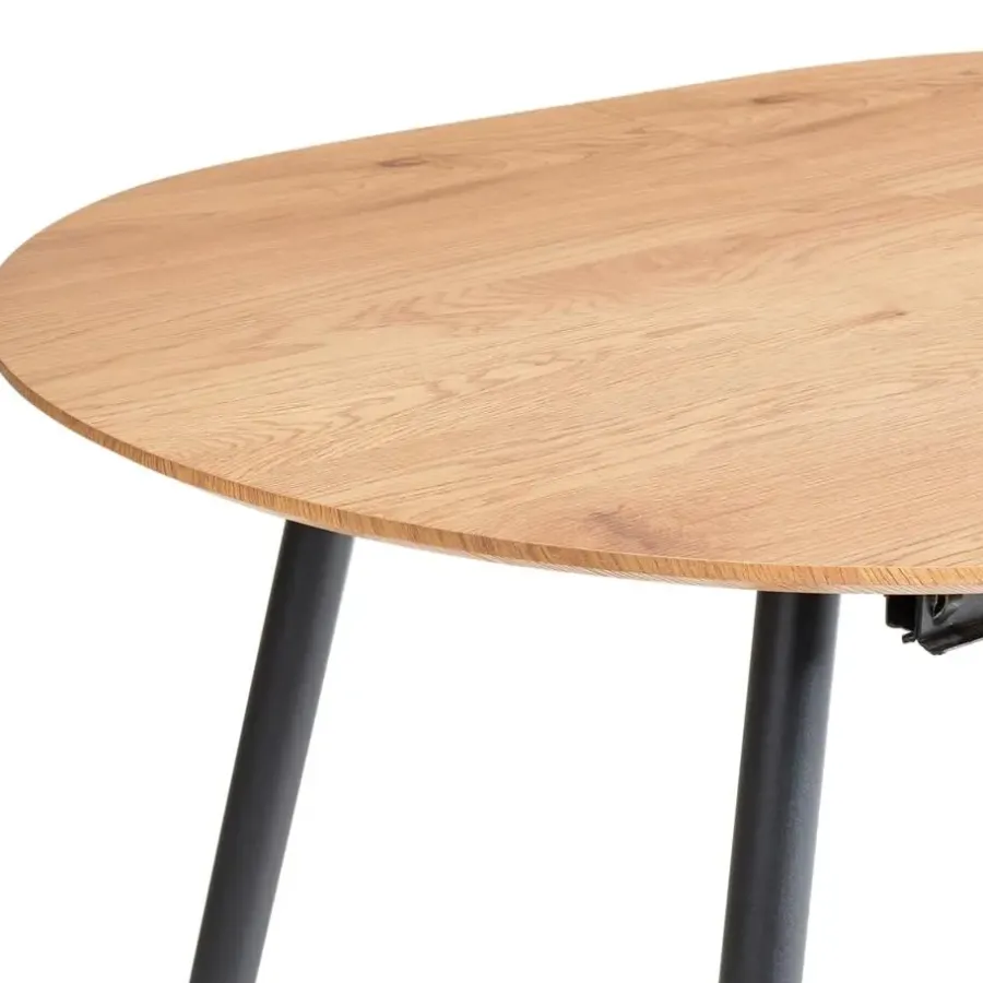 Ronde Eettafels-Beliani CLAVET - Uitschuifbare eettafel - Lichtbruin - MDF