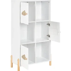 Leen Bakker CLOUDY - Boekenkast - Wit/Lichthout - MDF