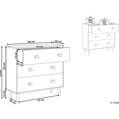 Leen Bakker CLOUDY - Commode - Wit/Lichthout - MDF
