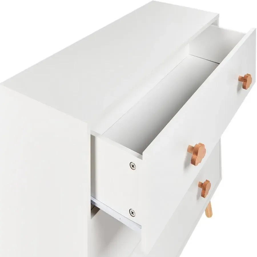 Leen Bakker CLOUDY - Commode - Wit/Lichthout - MDF