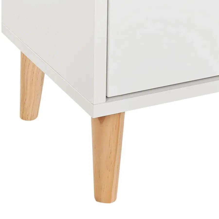 Leen Bakker CLOUDY - Commode - Wit/Lichthout - MDF