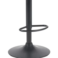 CLP Barkruk Beverley zwart Frame - Metaal - walnoot/zwart