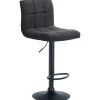 CLP Barkruk Calma zwart Frame - Stof - donkergrijs