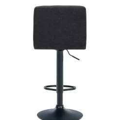 CLP Barkruk Calma zwart Frame - Stof - donkergrijs