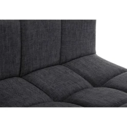 CLP Barkruk Calma zwart Frame - Stof - donkergrijs