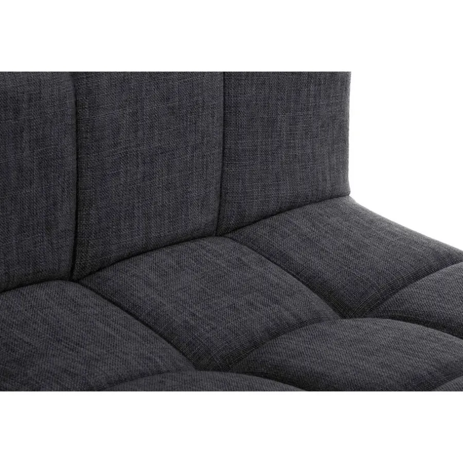CLP Barkruk Calma zwart Frame - Stof - donkergrijs