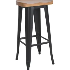 CLP Barkruk Clara zwart Frame - Hout - zwart