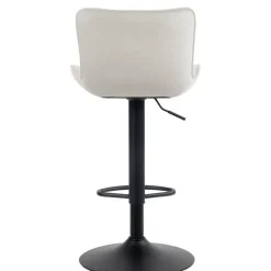 Barkrukken-CLP Barkruk Emma zwart Frame - Fluweel - creme