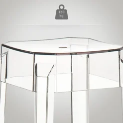 CLP Barkruk FOX natura Frame - Kunststof - transparant