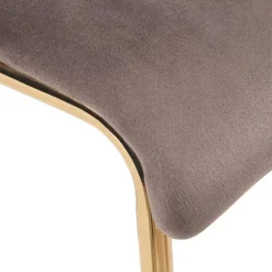CLP Barkruk Hoover goud Frame - Fluweel - bruin