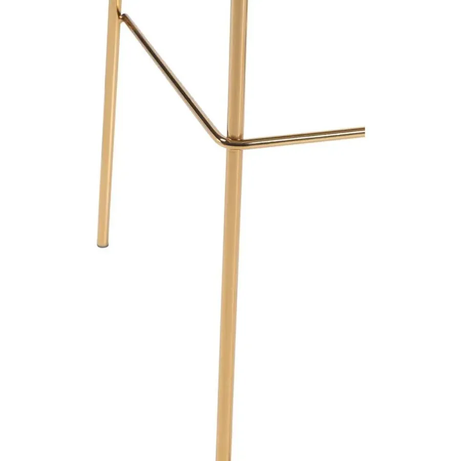 Barkrukken-CLP Barkruk Hoover goud Frame - Fluweel - blauw