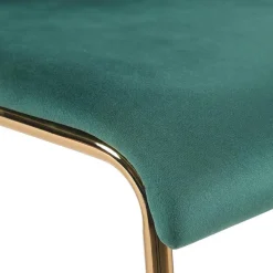 Barkrukken-CLP Barkruk Hoover goud Frame - Fluweel - groen