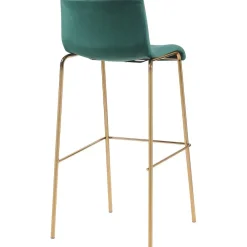 Barkrukken-CLP Barkruk Hoover goud Frame - Fluweel - groen