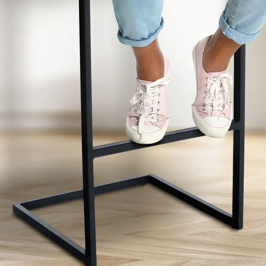 CLP Barkruk Hopewell zwart Frame - Fluweel - groen