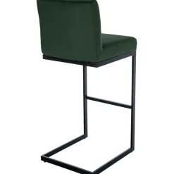 CLP Barkruk Hopewell zwart Frame - Fluweel - groen