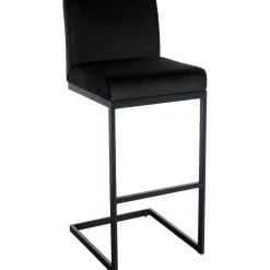 CLP Barkruk Hopewell zwart Frame - Fluweel - zwart