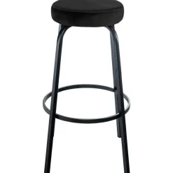 CLP Barkruk Kamari mat zwart Frame - Fluweel - zwart