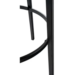 CLP Barkruk Kamari mat zwart Frame - Fluweel - koffie