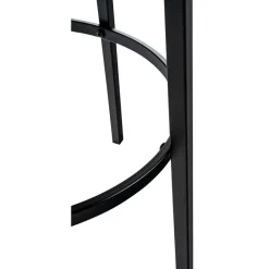 CLP Barkruk Kamari mat zwart Frame - Fluweel - donkergrijs