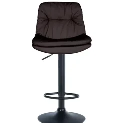 CLP Barkruk Laurel zwart Frame - Kunstleer - bruin