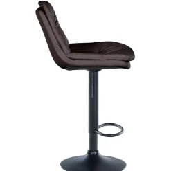 CLP Barkruk Laurel zwart Frame - Kunstleer - bruin