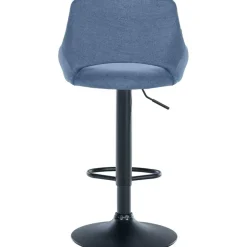 CLP Barkruk Milet zwart Frame - Stof - blauw