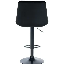 Barkrukken-CLP Barkruk Toni zwart Frame - Fluweel - zwart