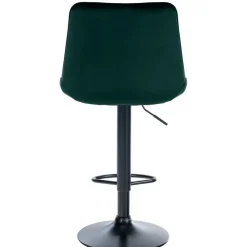 Barkrukken-CLP Barkruk Toni zwart Frame - Fluweel - groen