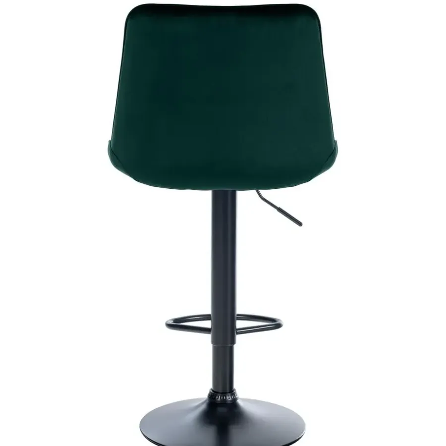 Barkrukken-CLP Barkruk Toni zwart Frame - Fluweel - groen