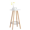 Bartafels-CLP Bartafel Mijas natura (ronde) Frame - Hout - wit