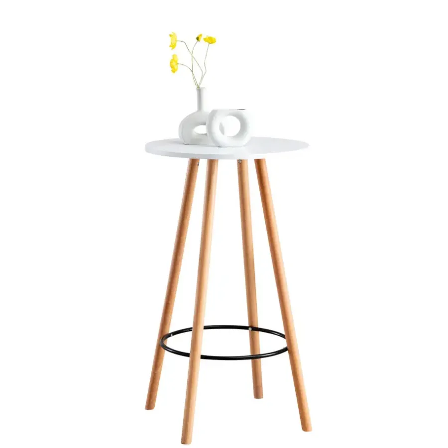 Bartafels-CLP Bartafel Mijas natura (ronde) Frame - Hout - wit