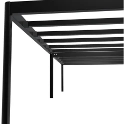 2-Persoons Bedden-CLP Bed Hamlin 41x200x200 cm - zwart