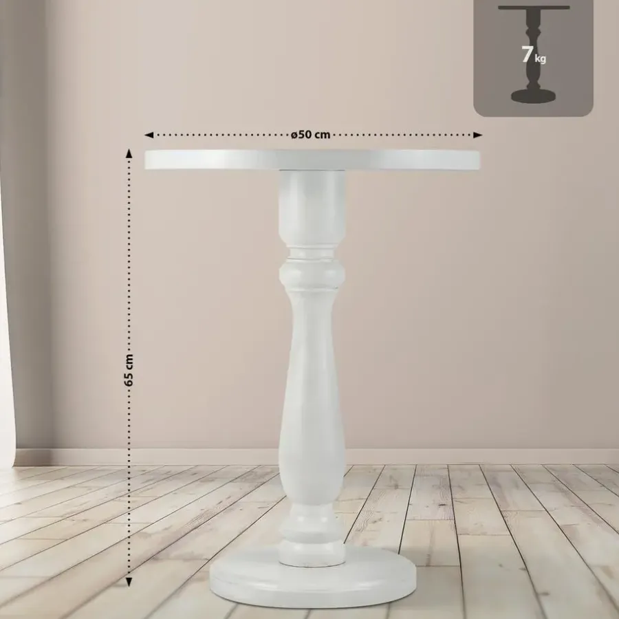 Bijzettafels-CLP Bijzettafel Adamsville Hout - antiek/wit