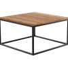 CLP Bijzettafel Manteo mat zwart Frame - Hout - eik