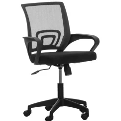 Bureaustoelen|Bureaustoelen-CLP Bureaustoel Auburn zwart Frame - Microfiber - zwart