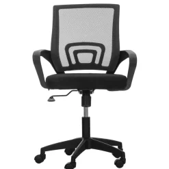 Bureaustoelen|Bureaustoelen-CLP Bureaustoel Auburn zwart Frame - Microfiber - zwart