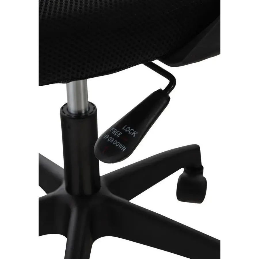 Bureaustoelen|Bureaustoelen-CLP Bureaustoel Auburn zwart Frame - Microfiber - zwart