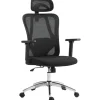 Bureaustoelen|Bureaustoelen-CLP Bureaustoel Bryden chroom Frame - Kunststof - zwart