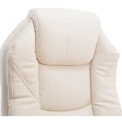 CLP Bureaustoel Castle chroom Frame - Kunstleer - creme
