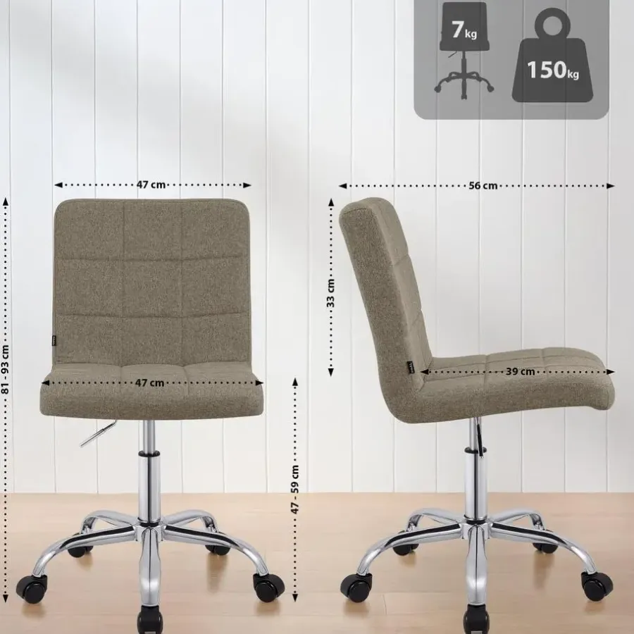 Bureaustoelen|Bureaustoelen-CLP Bureaustoel Darfield Stof - taupe