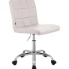 Bureaustoelen|Bureaustoelen-CLP Bureaustoel Darfield Kunstleer - wit