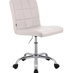 Bureaustoelen|Bureaustoelen-CLP Bureaustoel Darfield Kunstleer - wit