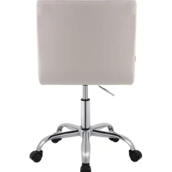 Bureaustoelen|Bureaustoelen-CLP Bureaustoel Darfield Kunstleer - wit