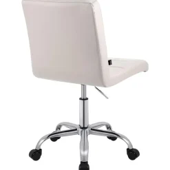 Bureaustoelen|Bureaustoelen-CLP Bureaustoel Darfield Kunstleer - wit