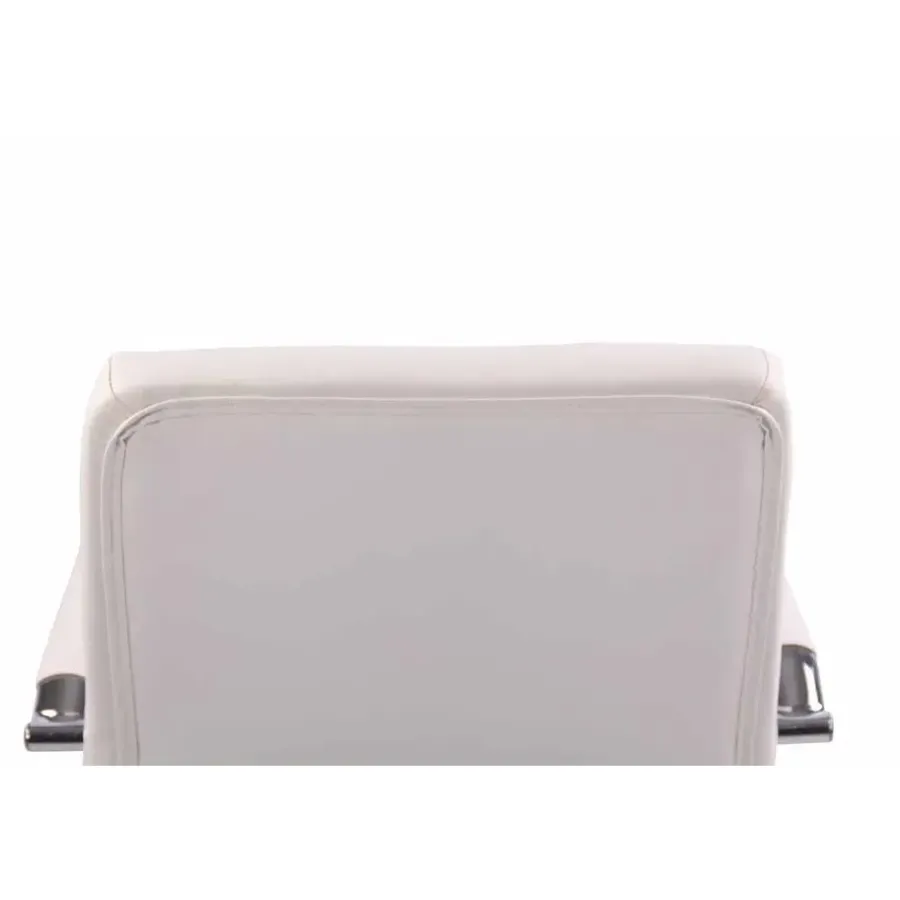 CLP Bureaustoel Deli chroom Frame - Kunstleer - wit