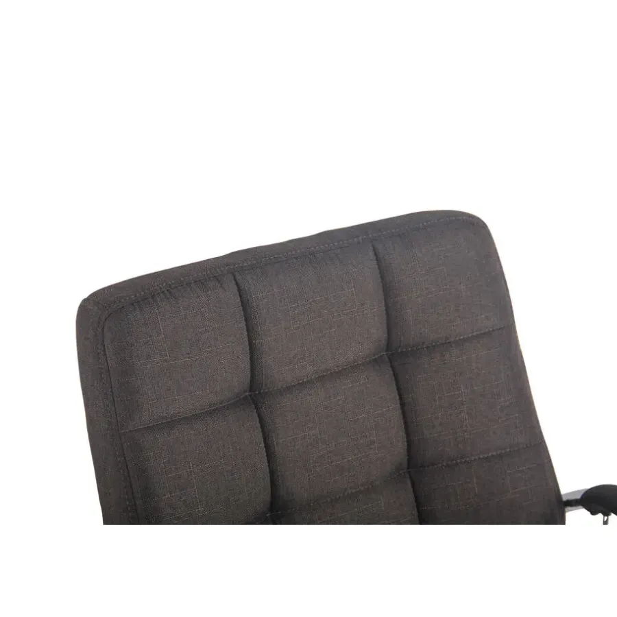 Bureaustoelen|Bureaustoelen-CLP Bureaustoel Deli chroom Frame - Stof - donkergrijs
