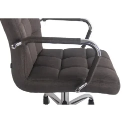 Bureaustoelen|Bureaustoelen-CLP Bureaustoel Deli chroom Frame - Stof - donkergrijs