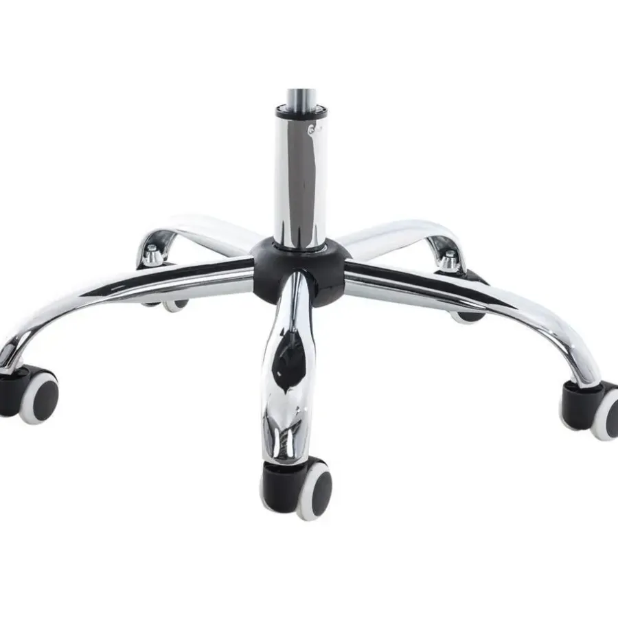 Bureaustoelen|Bureaustoelen-CLP Bureaustoel Deli V2 chroom Frame - Kunstleer - wit